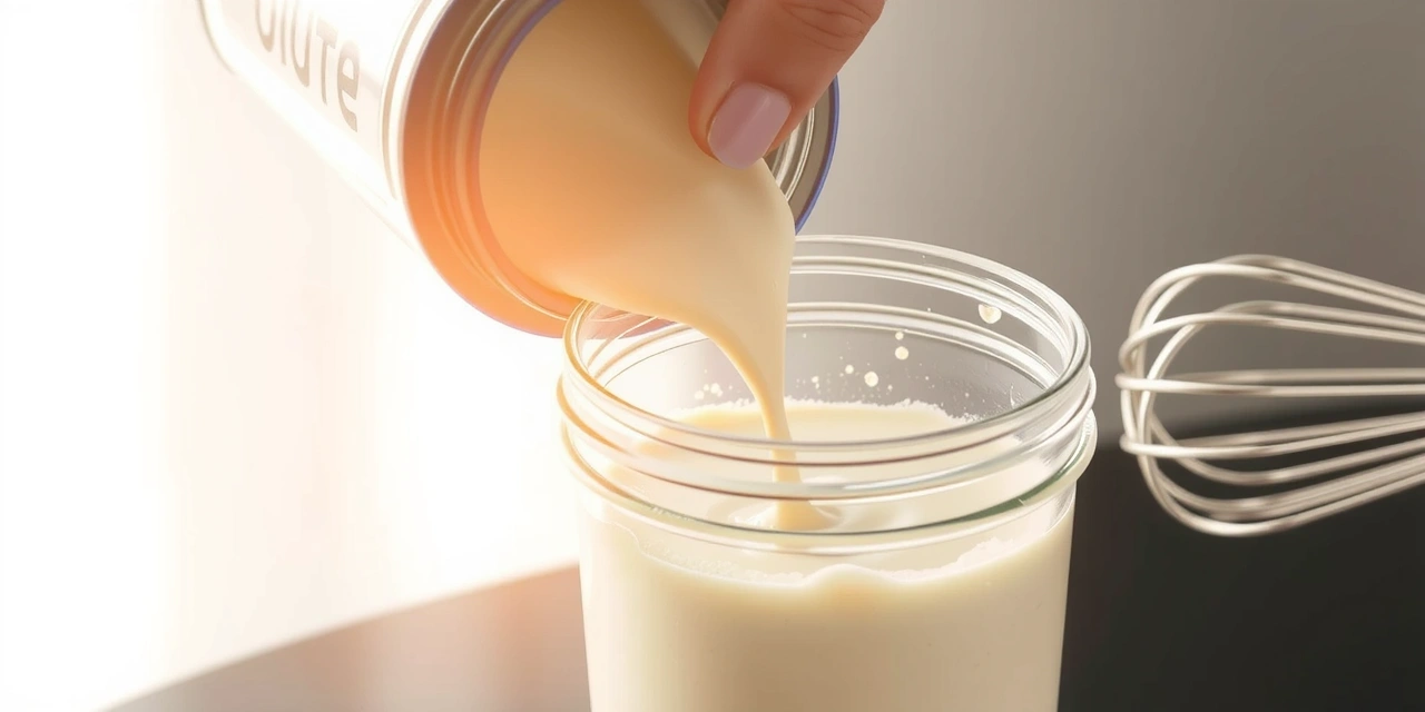 Protein powder mixing in a shaker bottle